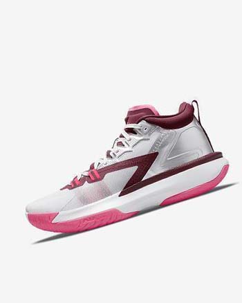 Nike Zion 1 Basketbalschoenen Heren Wit Roze Bordeaux | NL_4958