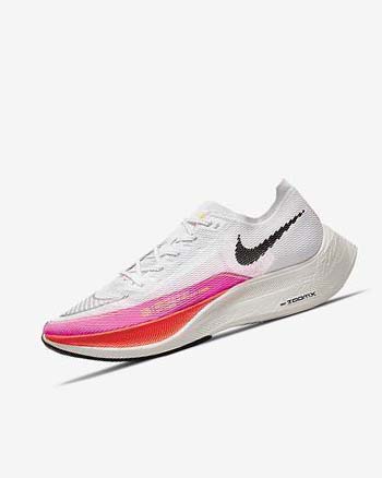 Nike ZoomX Vaporfly Next% 2 Hardloopschoenen Heren Wit Roze Zwart | NL_2319