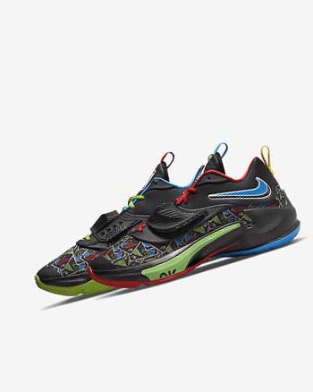 Nike Zoom Freak 3 Basketbalschoenen Dames Zwart Wit Rood Groen | NL_4649