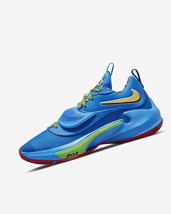 Nike Zoom Freak 3 Basketbalschoenen Dames Blauw Wit Rood Zwart | NL_4746
